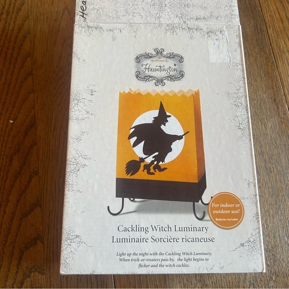 Vintage 2005 Hallmark Cackling Witch Luminary Halloween display with box motion - Picture 12 of 12
